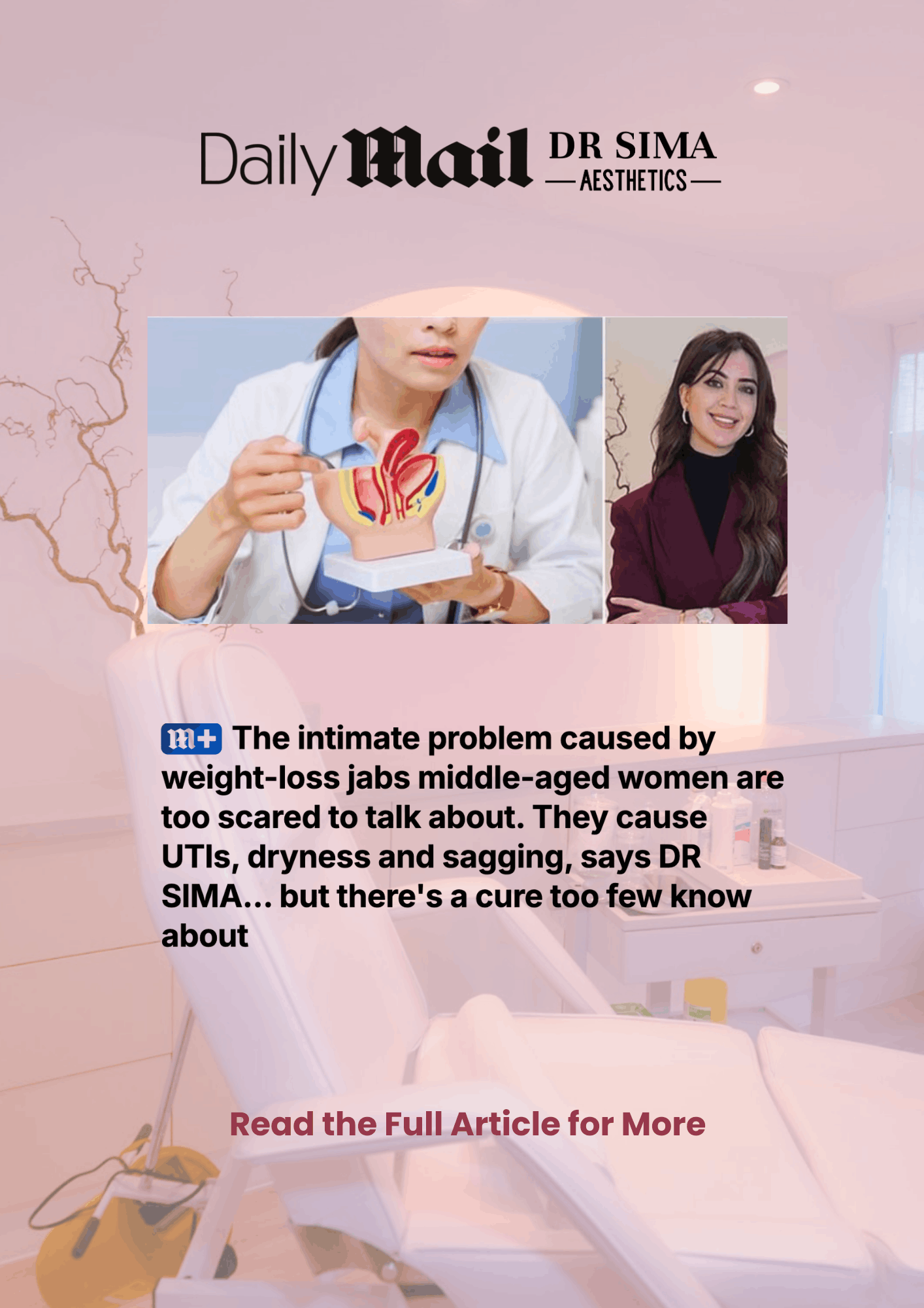 The intimate problem caused by weight-loss jabs middle-aged women are too scared to talk about. They cause UTIs, dryness and sagging, says Dr Sima...