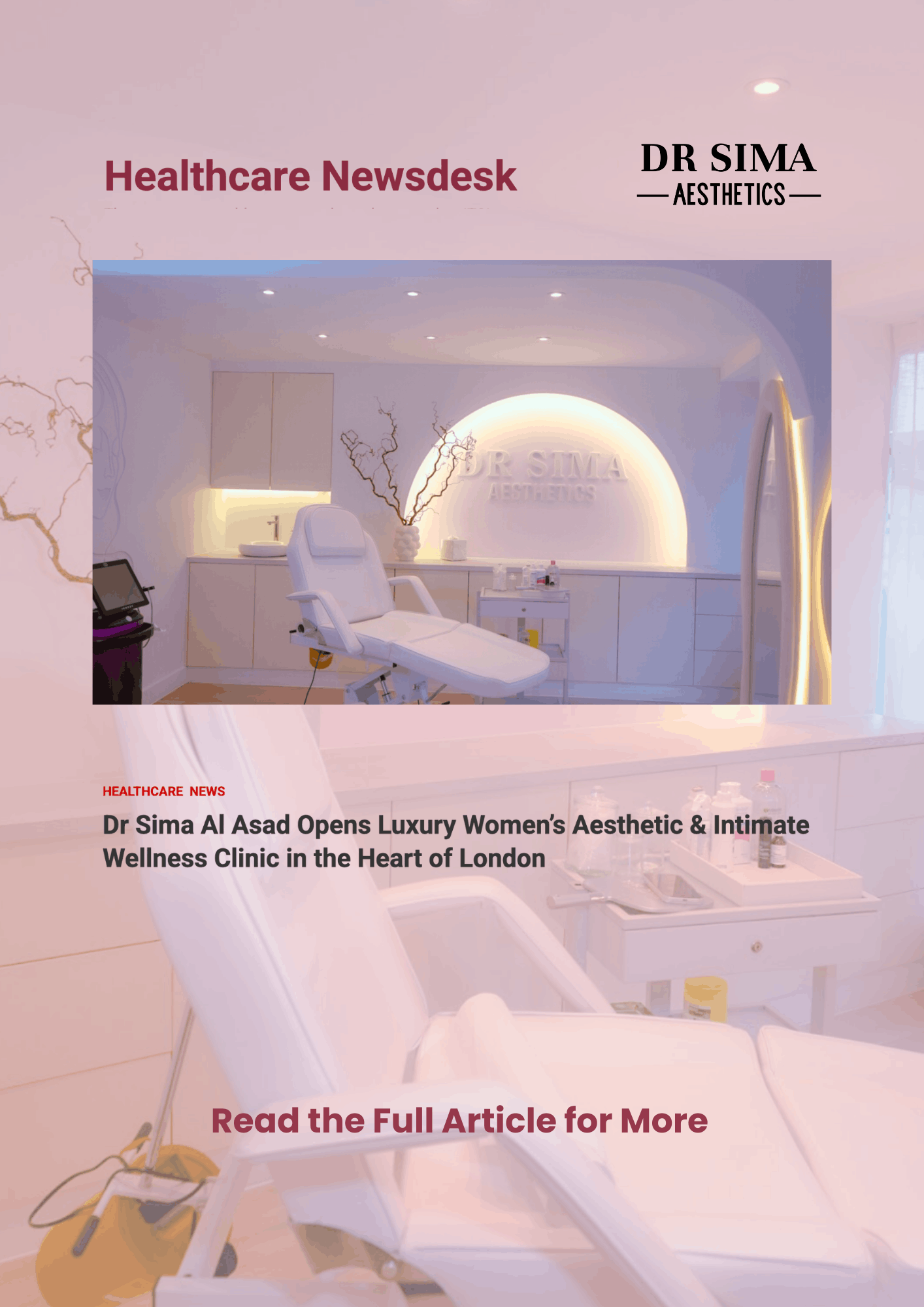 Dr Sima Al Asad Opens Luxury Women’s Aesthetic & Intimate Wellness Clinic in the Heart of London